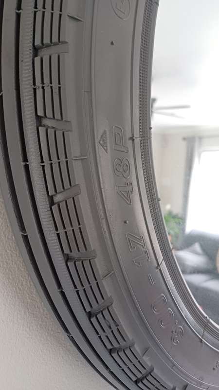 Grey Motorbike Tyre Mirror