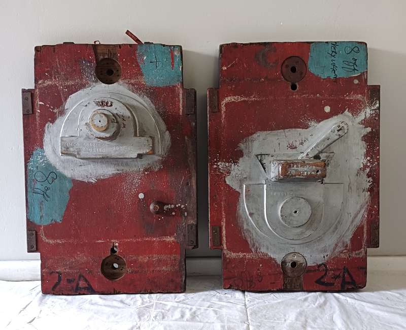 Red, blue, silver wall hanging (set of 2) - Pair 3