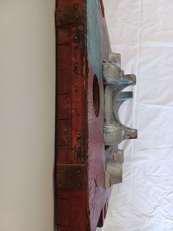Red, blue, silver wall hanging (set of 2) - Pair 1