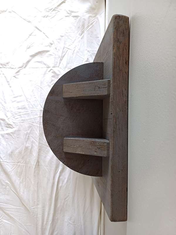 Grey Wall Shelf with History  Vintage Bedford Pattern Mould