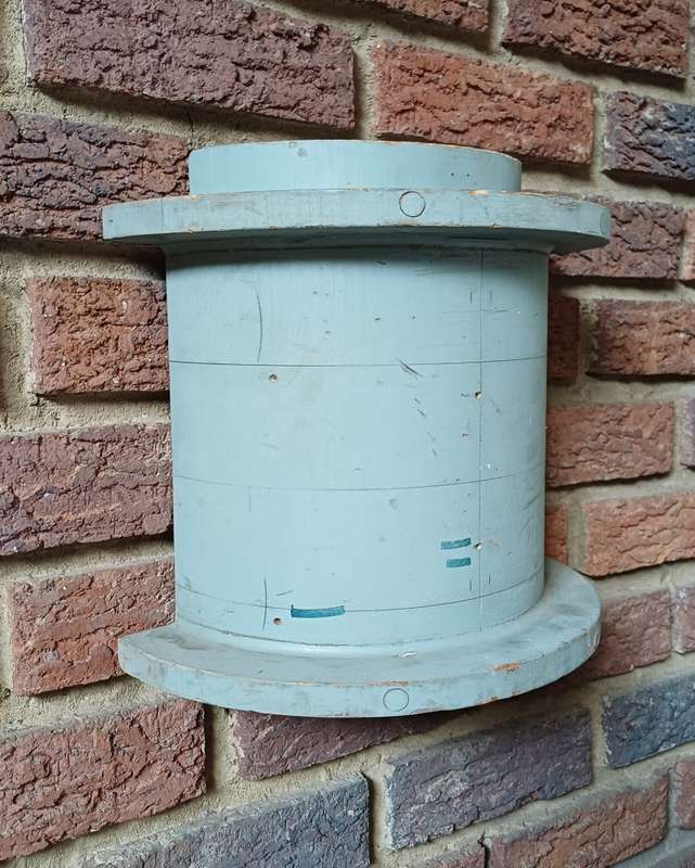Grey Wall Shelf with History  Vintage Bedford Pattern Mould