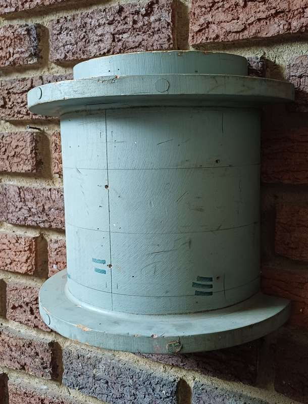 Grey Wall Shelf with History  Vintage Bedford Pattern Mould
