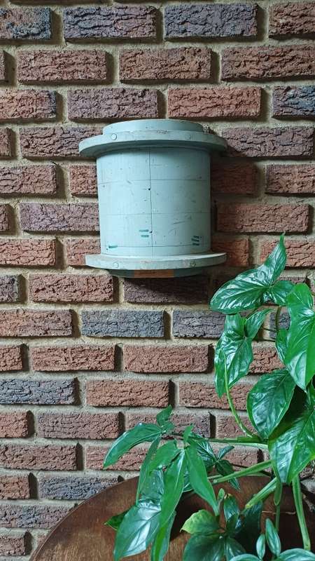 Grey Wall Shelf with History  Vintage Bedford Pattern Mould