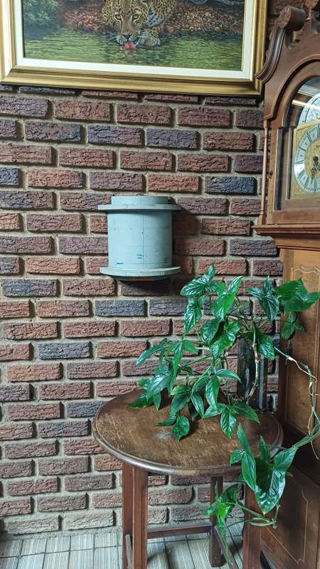 Grey Wall Shelf with History  Vintage Bedford Pattern Mould