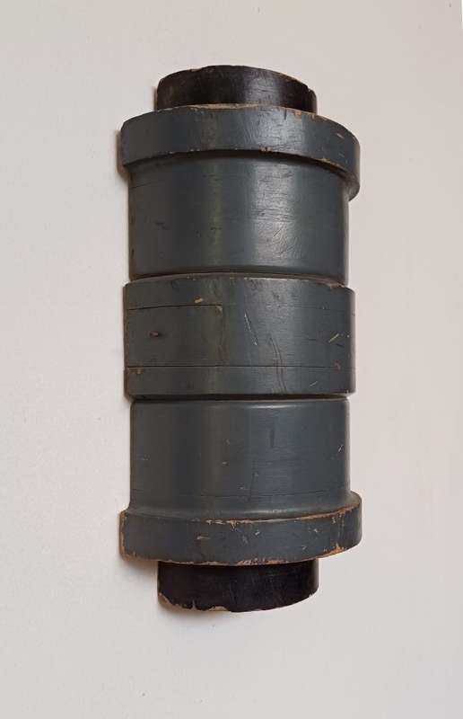 Vintage Machine Pattern Mould Wall Decor  Dark Grey Barrel