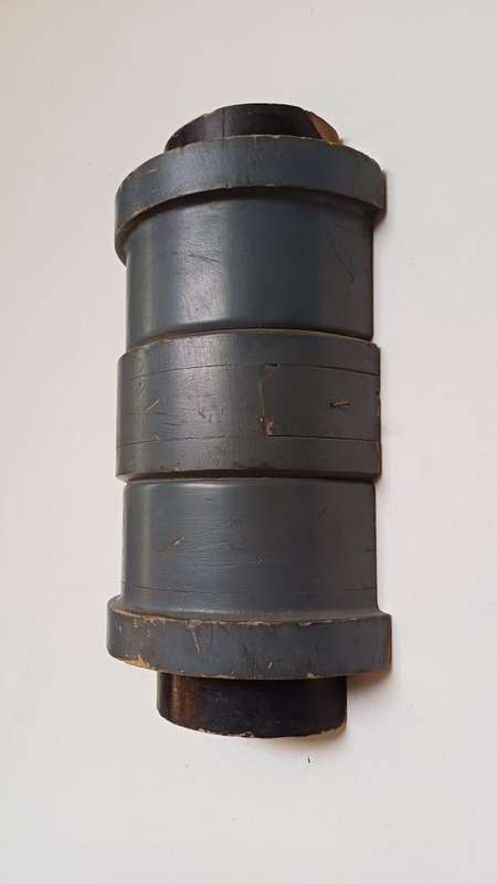 Vintage Machine Pattern Mould Wall Decor  Dark Grey Barrel