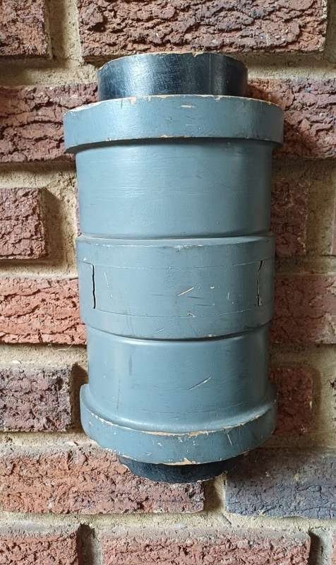 Vintage Machine Pattern Mould Wall Decor  Dark Grey Barrel
