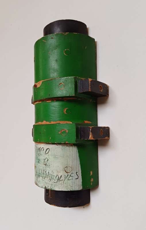 Leaf Green Industrial Wall Hanging Barrel Mould