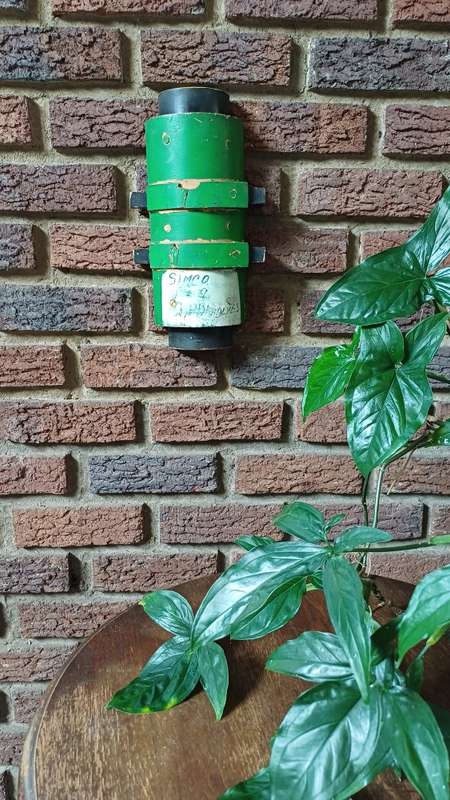 Leaf Green Industrial Wall Hanging Barrel Mould