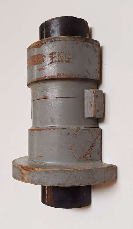 Vintage Industrial Wall Hanging  Grey & Black Barrel Mould