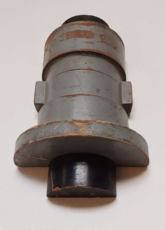 Vintage Industrial Wall Hanging  Grey & Black Barrel Mould