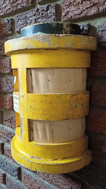 Vintage Yellow Barrel Mould Wall Hangings  Set of 2