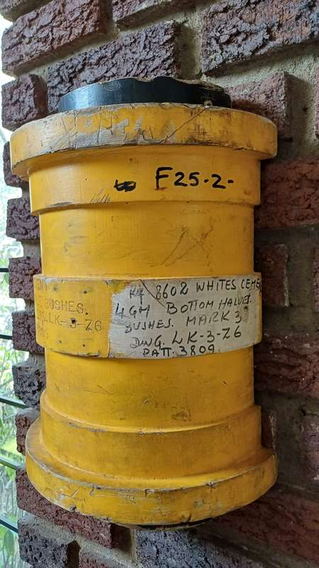Vintage Yellow Barrel Mould Wall Hangings  Set of 2