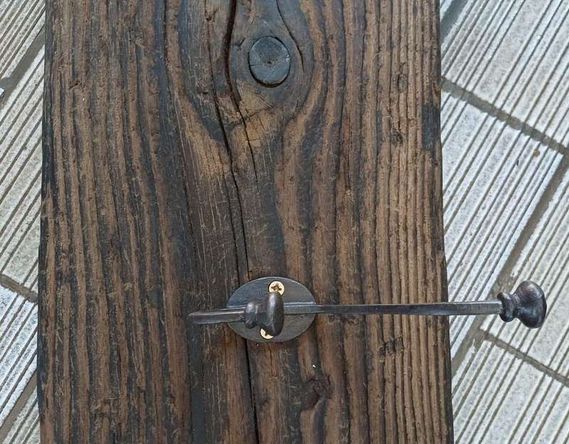 Wood Mudroom Hook with 3 Metal Hooks