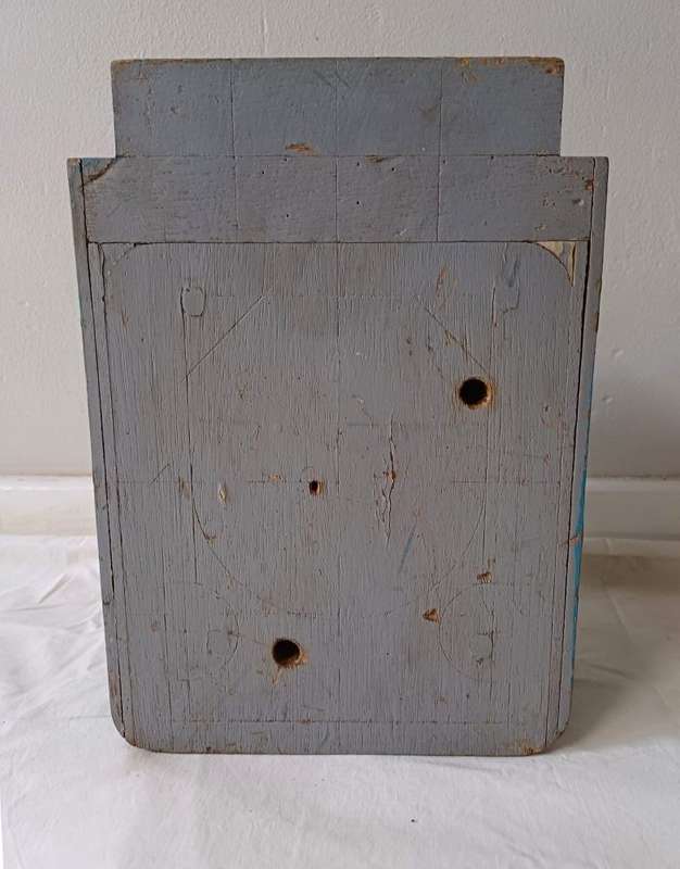 Decor: Pair of Blue 'Rocket Parts'  Vintage Wooden Pattern Moulds