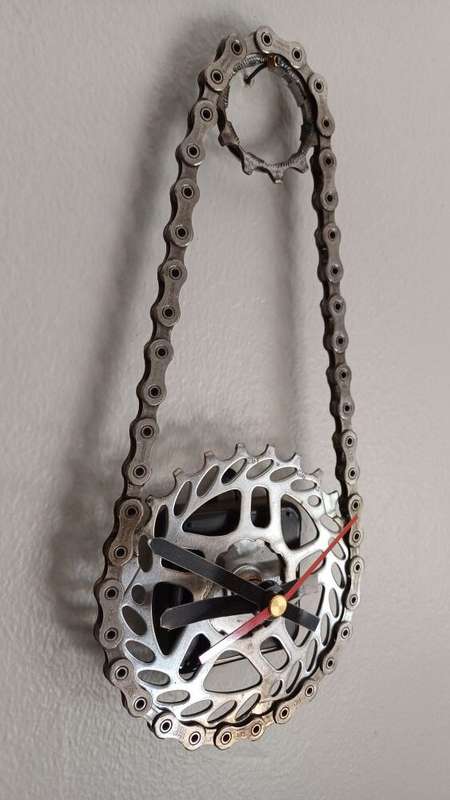 Chain and Sprocket Wall Clock