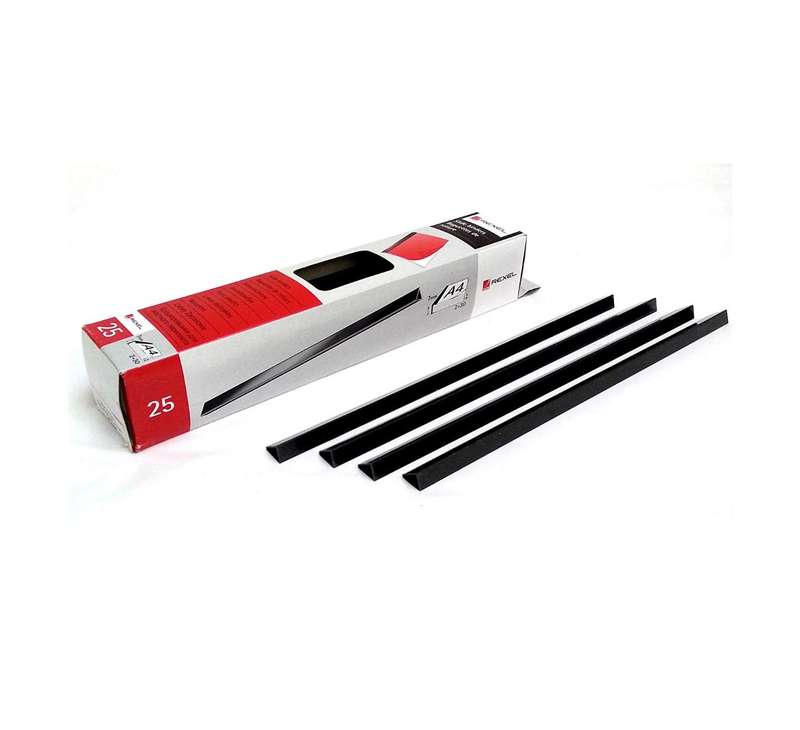 REXEL SLIDE BINDERS A4 10MM - BLACK (25)