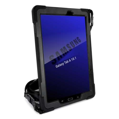 TUFF-LUV Rugged case and Stand for Samsung Galaxy Tab A 10.1 (S-pen) P580/P585 - Black