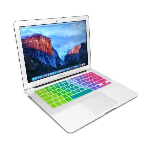 Tuff-Luv Silicone Keyboard Cover for the Apple Macbook 13 Air/Pro and 15" - Rainbow