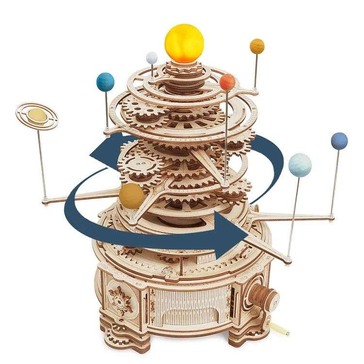Robotime Mechanical Orrery Wooden Puzzle pcs - (316 Pieces)