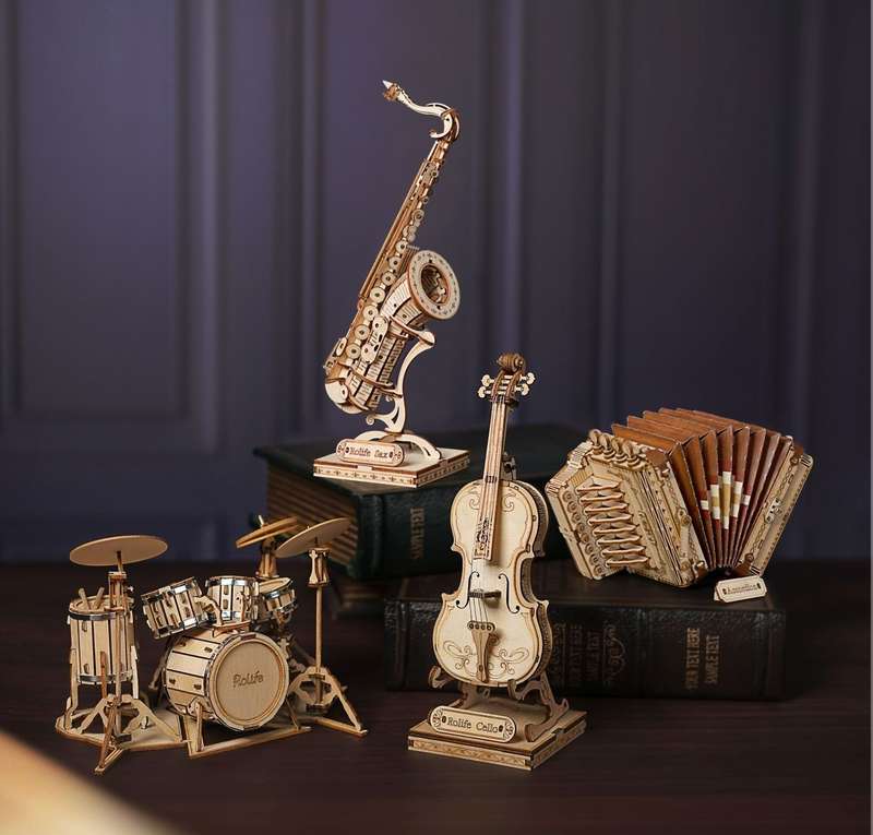 Robotime Cello 3D Wooden Puzzle - 58 Pieces