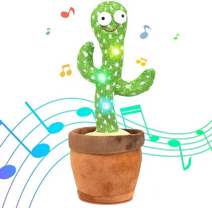 Dancing Cactus Baby Mimicking Recording Music Light Up Baby Interactive Toy