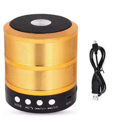 Mini Bluetooth Speaker WS-887 Gold