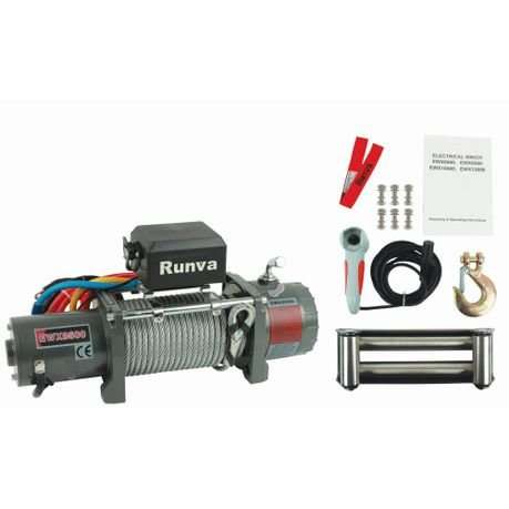 Runva Low Mount 24 Volt Electric Winch - 4309kg/9500lb