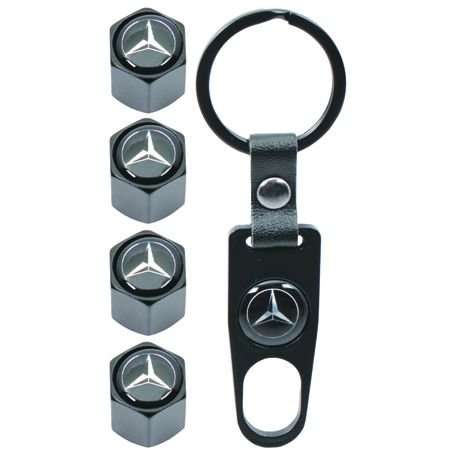 Mercedes Benz Valve Cap and Key Ring Set