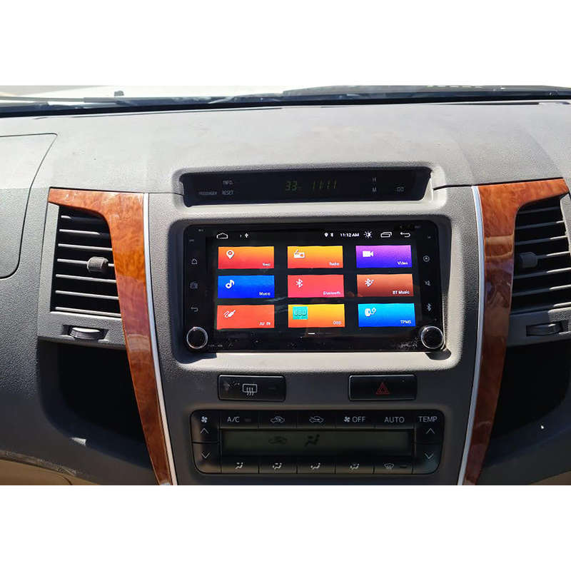 Toyota Hilux Fortuner Double Din Android Touch Screen GPS Navigation Bluetooth USB Radio Unit With C
