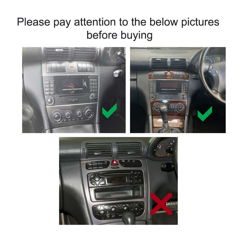 Mercedes Benz C-Class W203 2004 - 2007 CLK W209 9 inch Full Touch Navigation Bluetooth Radio Unit