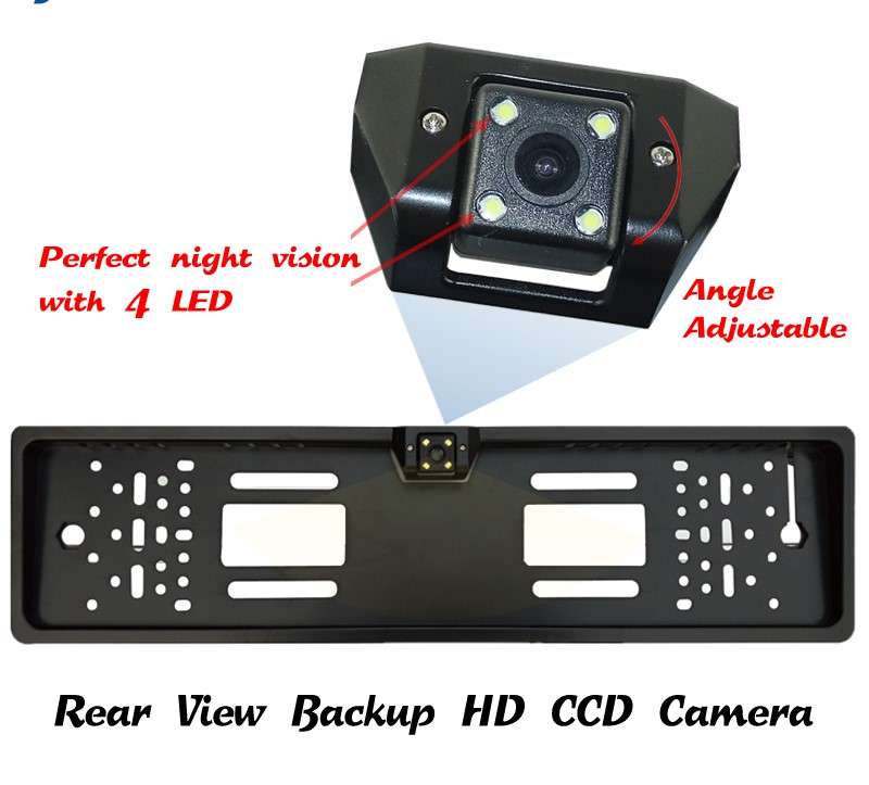 High-definition Car License Plate Holder Camera with night vision LED lights