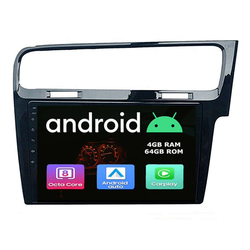 VW Golf 7 GTI R Android Touch Screen GPS Navigation Bluetooth Radio Unit - Black Frame