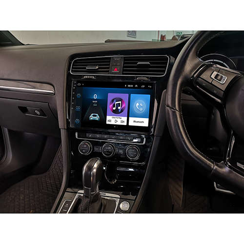 VW Golf 7 GTI R Android Touch Screen GPS Navigation Bluetooth Radio Unit - Black Frame