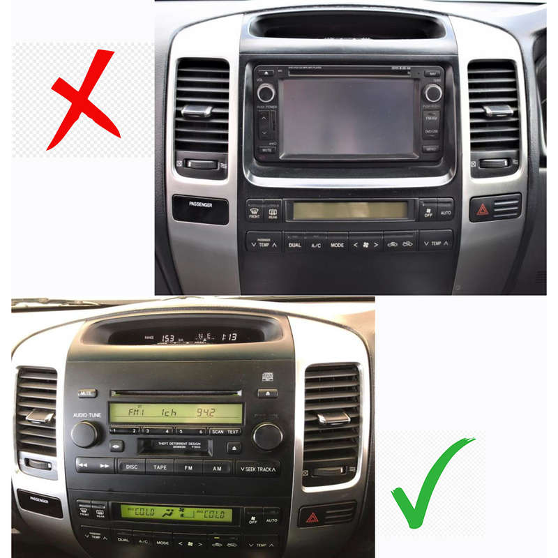 9 Inch Toyota Prado 120 2003- 2009 High Spec Android Touch Screen GPS Navigation Bluetooth Radio Uni