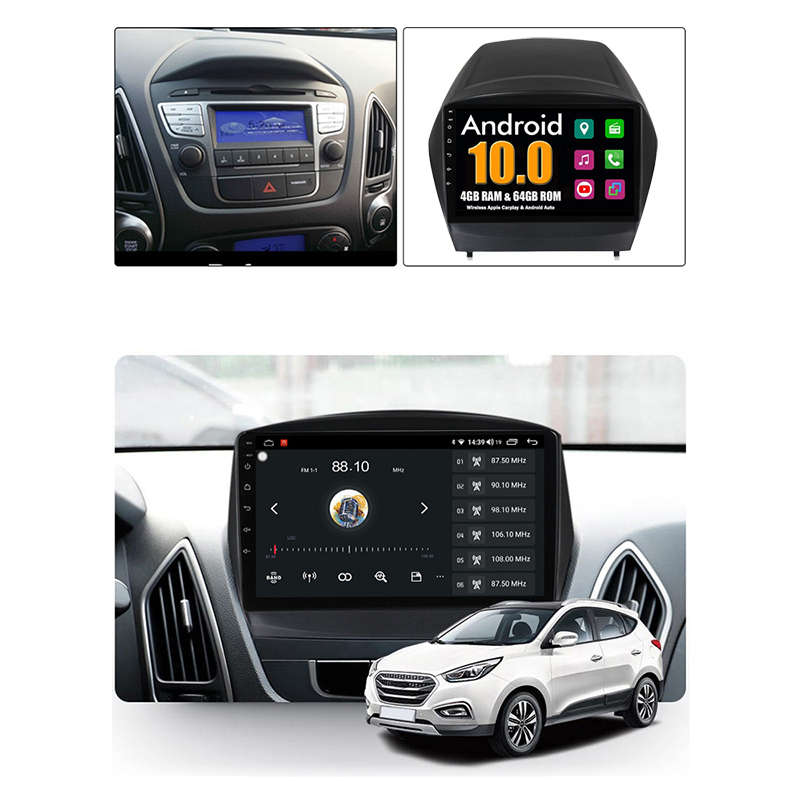 Hyundai Santa Fe IX35 2009 - 2015 Android Touch Screen 9 inch GPS Navigation Radio Unit with Carplay