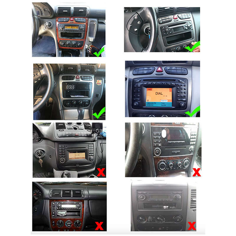 Mercedes Benz C-Class W203 C200 C320 C350 CLK W209 2002-2005 9 inch Full Touch Navigation Bluetooth