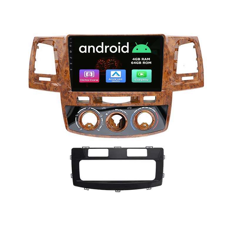 Toyota Fortuner 2006 - 2011 Android High Spec Full Touch GPS Navigation Bluetooth USB Radio Wooden f