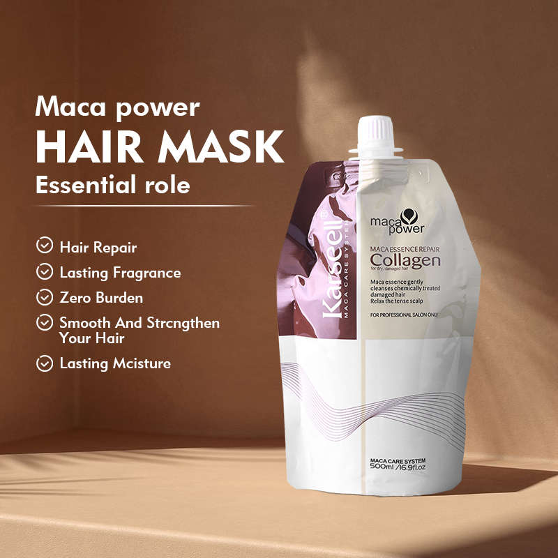 Karseell Maca Powder Collagen Hair Mask - Deep Repair & Frizz Control | 500ml REFILL
