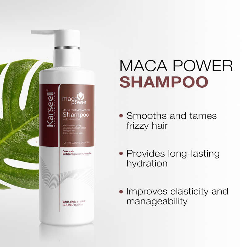 Karseell Argan Oil Moisture Shampoo - 500ml | Salon-Grade UV Protection & Split End Repair