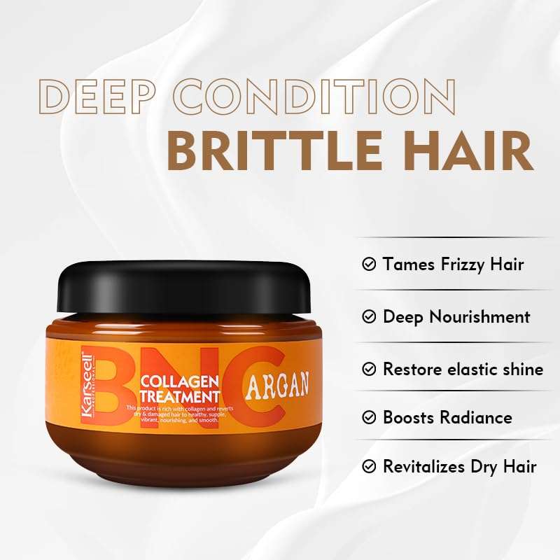 Karseell Hair Repair BUNDLE | BNC Collagen Mask + Argan Leave-In Conditioner +  Argan Leave-In Spray