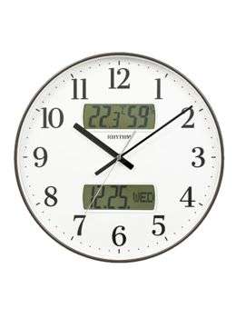 13 Inch Dual-screen LED Display Wall Clock Living Room Temperature And Humidity Calendar Multi-funct