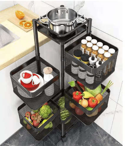 Kithi Group 5-Layer Rotatable Baskets with Wheels