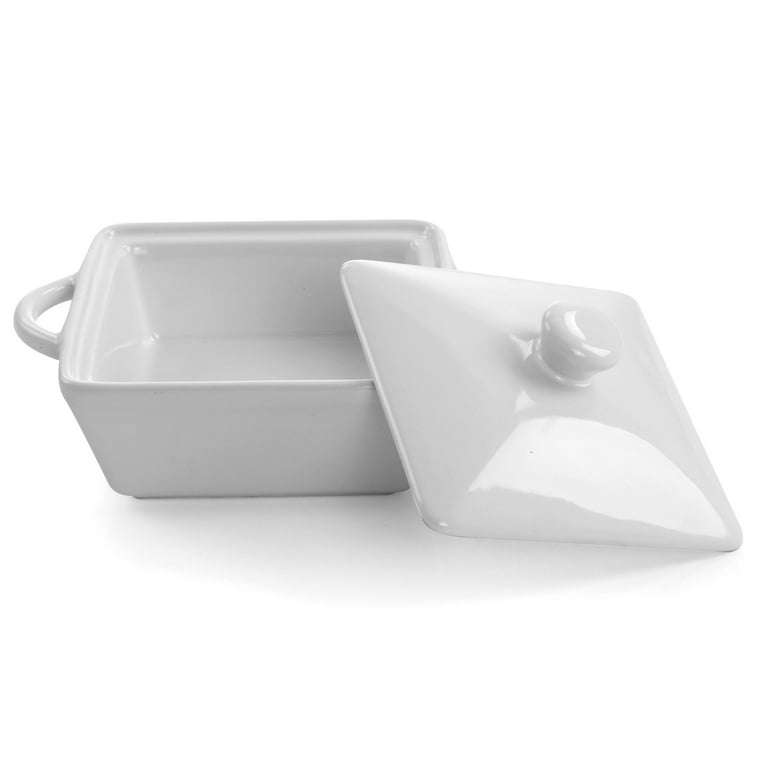 Kithi Group Set of 6 Stoneware Square Mini Casseroles with Lids