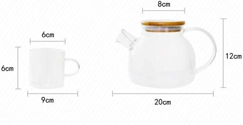 Kithi Group 7-piece glass teapot set