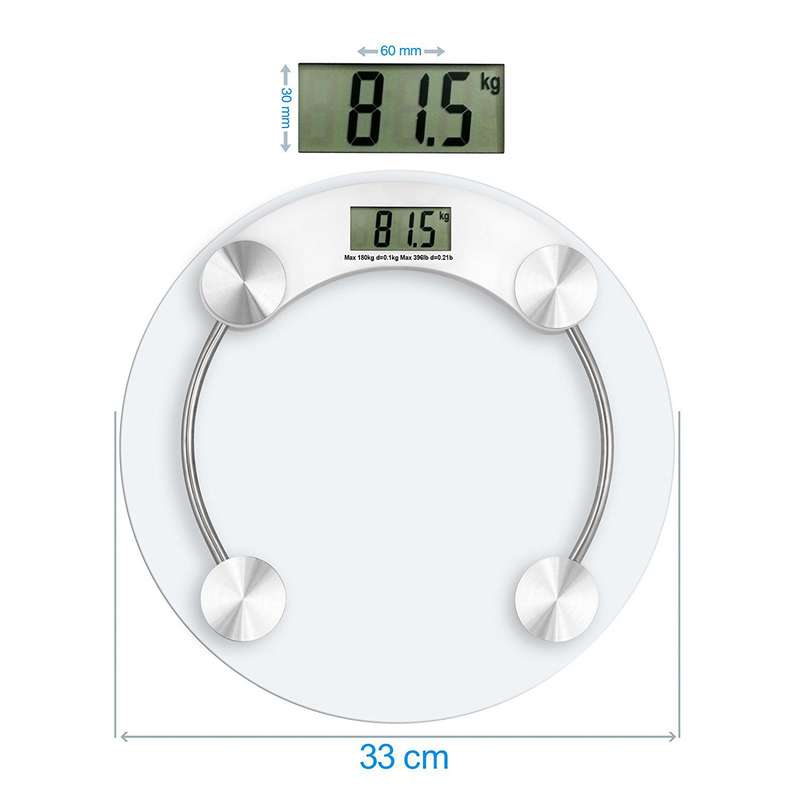 Kithi Group Round Tempered Glass Weighing Scale