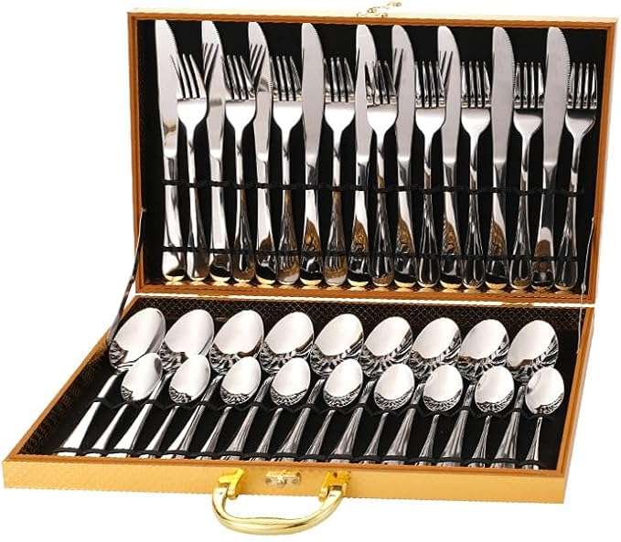 Kithi Group Storage Box & 24-Piece Cutlery Set