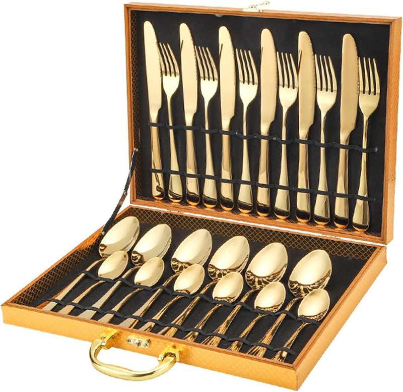 Kithi Group Storage Box & 24-Piece Cutlery Set