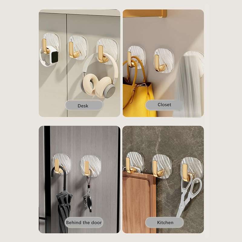 Kithi Group 4 pcs Self-Adhesive Wall Hooks