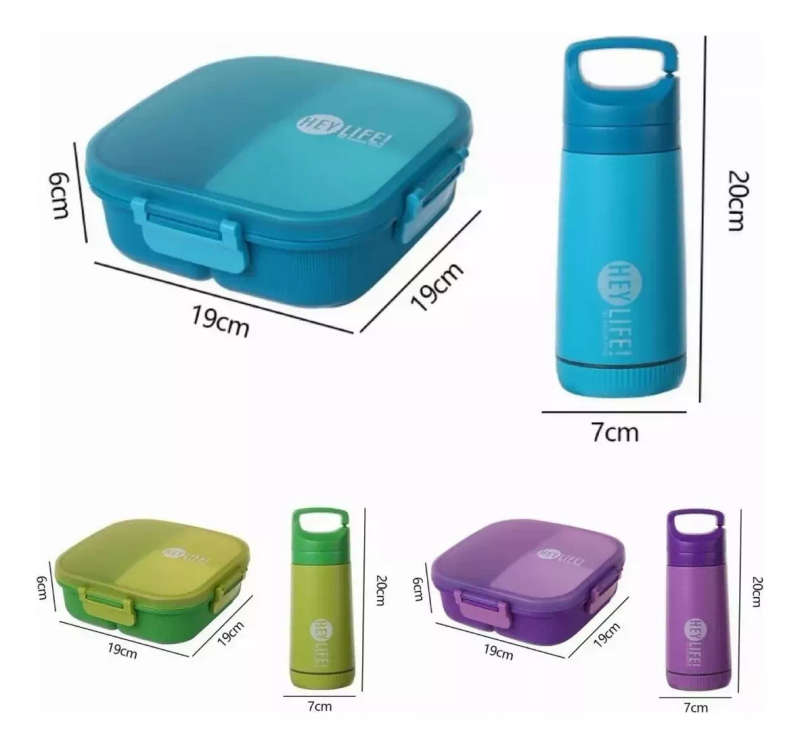 Kithi Group Eco-Friendly Childrens Lunch Box Set with Water Bottle